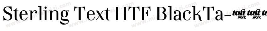 Sterling Text HTF BlackTa字体转换